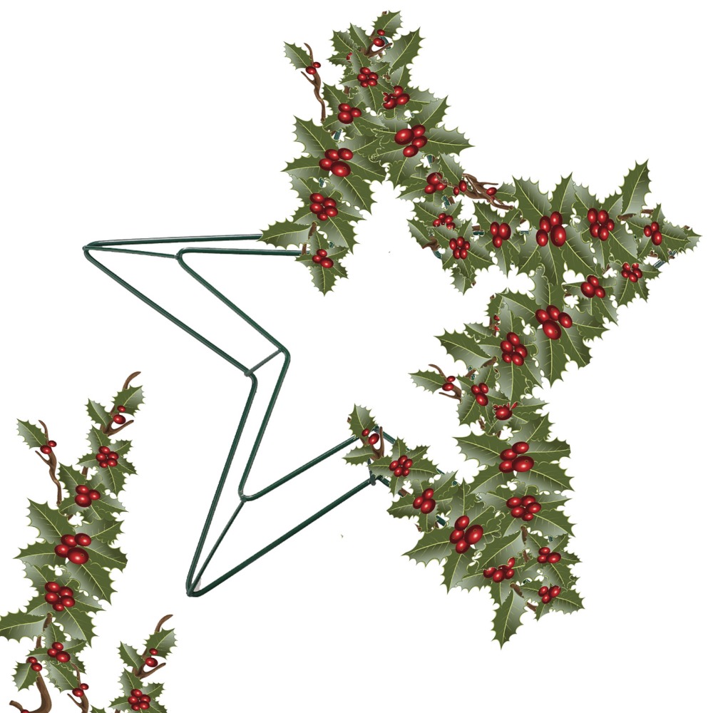 Wreath Form Wire - Bingkai Karangan Bunga Bintang Kawat Logam