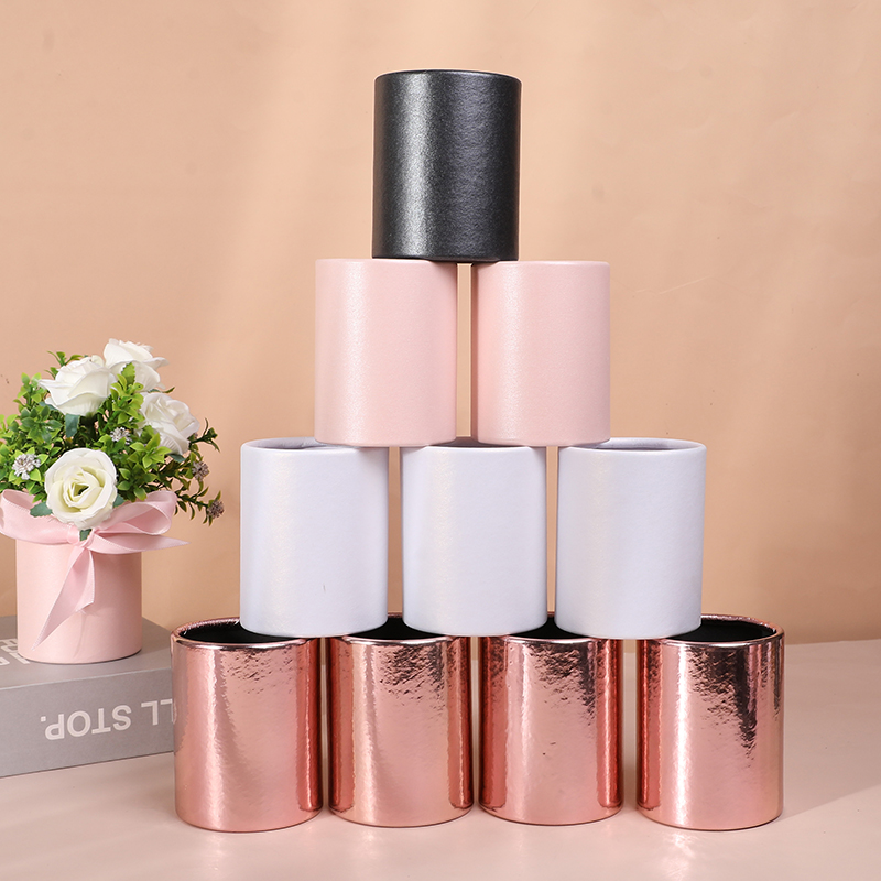 Florist Supply Paper - 4 Buah Kotak Bunga Bulat Mini