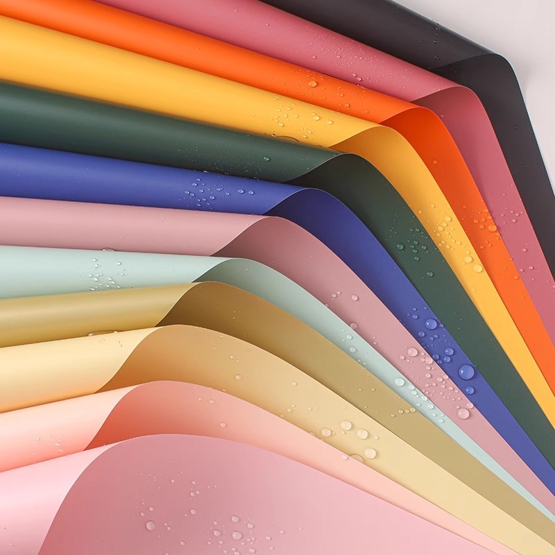 Florist Supply Paper - Gaya Korea kertas warna Solid monokrom