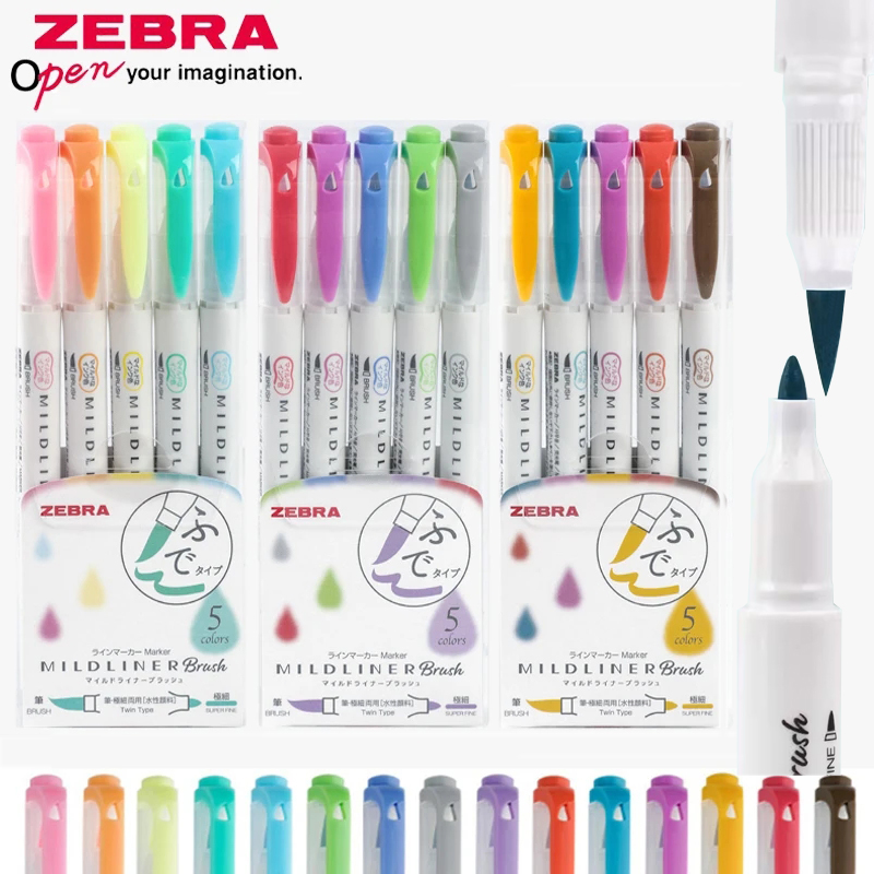 Zebra Pen Sarasa - Pena Highlighter Mildliner ZEBRA, Set alat