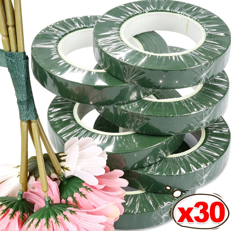 Floral Tape Green - 30/1x Pita Berkebun Perekat Diri Hijau