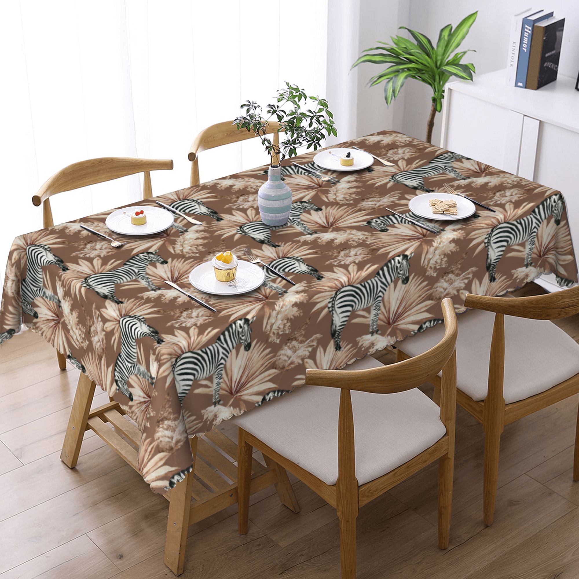 Taplak Meja Motif Zebra dengan - Palm Leaf Dried ulasan dan harga