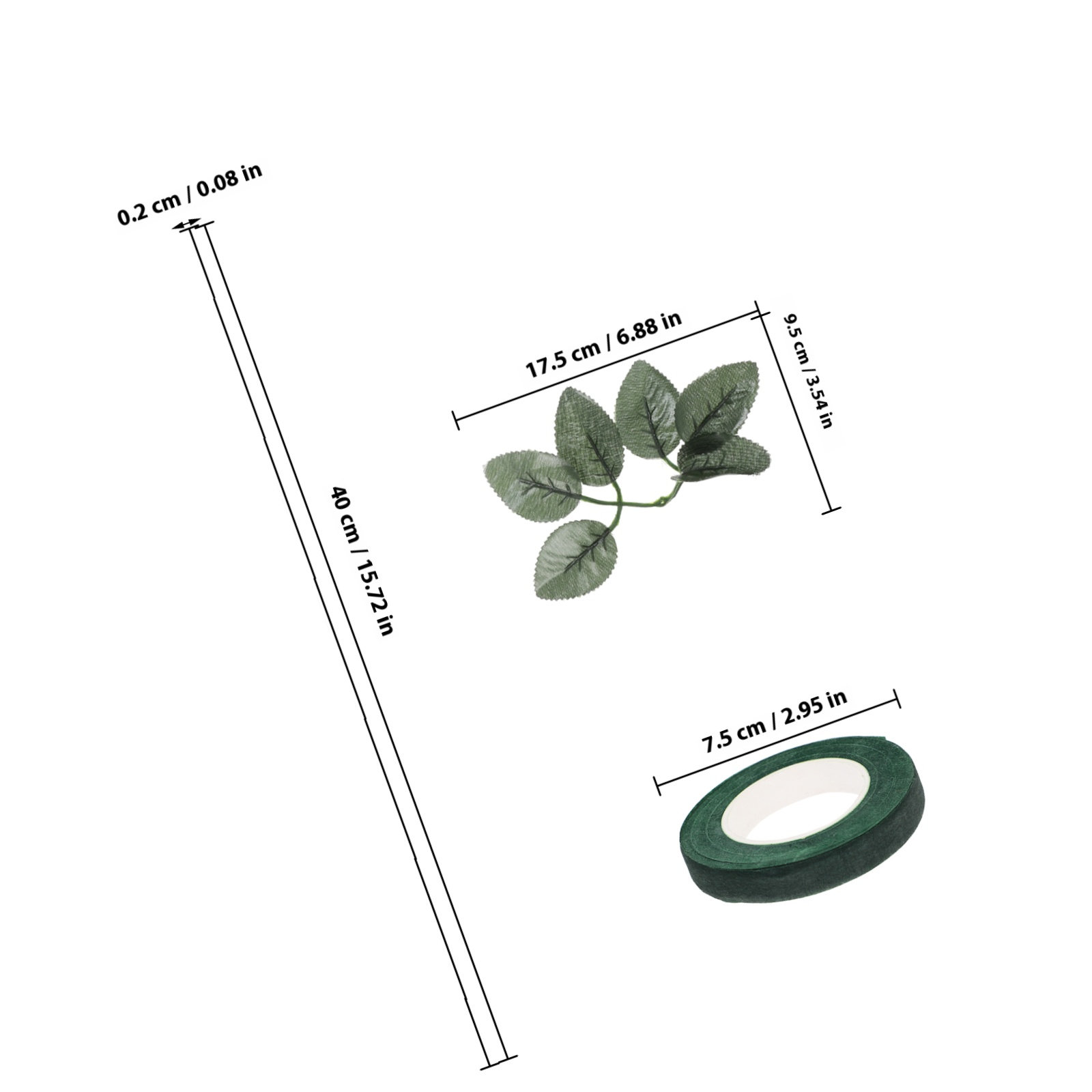 20 pcs Kit Rangkaian Bunga Dau - Floral Tape Green ulasan dan harga