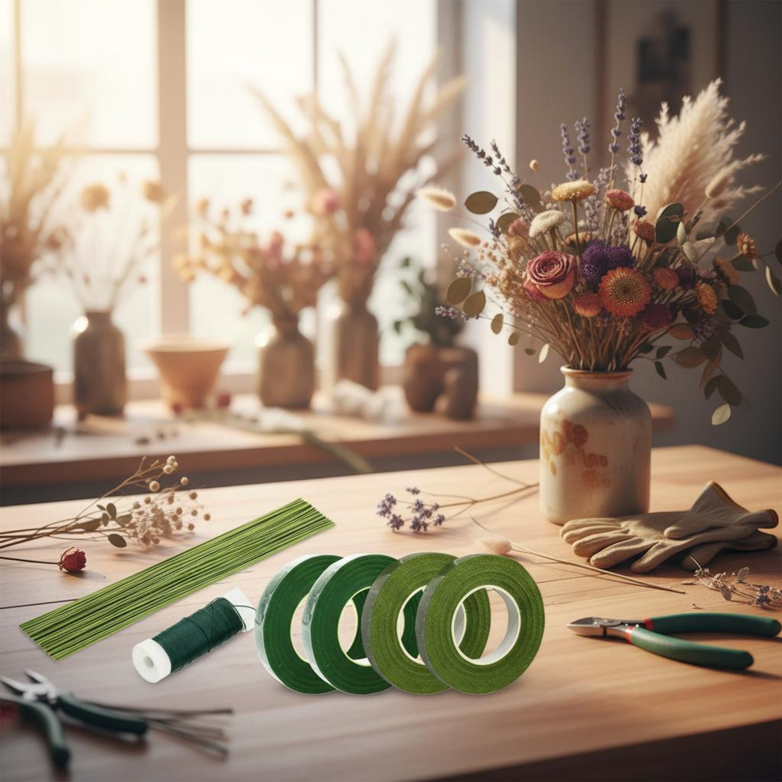 Perlengkapan Membuat Rangkaian - Floral Tape Green ulasan dan harga