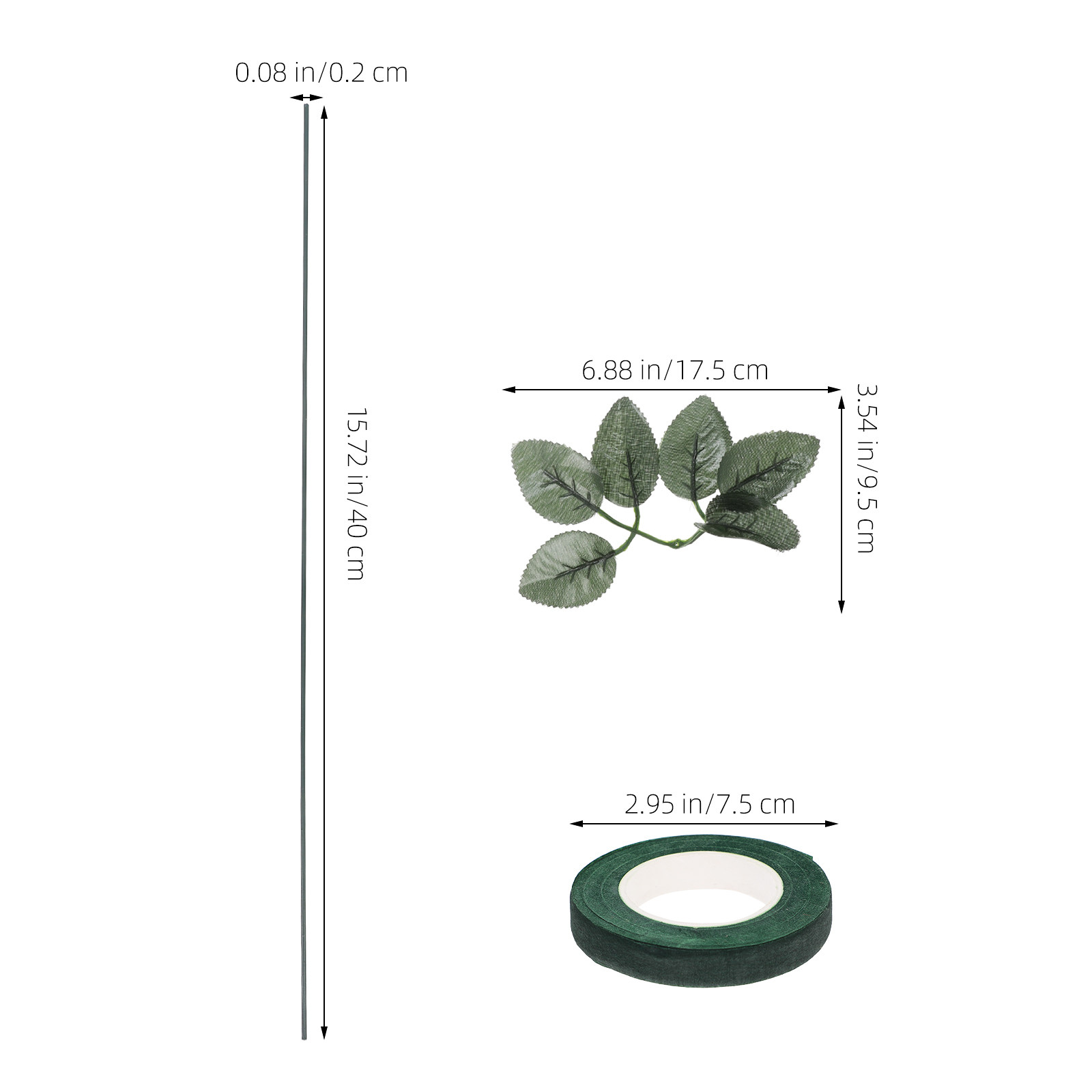 20Pcs Kit Rangkaian Bunga DIY  - Floral Tape Green ulasan dan harga